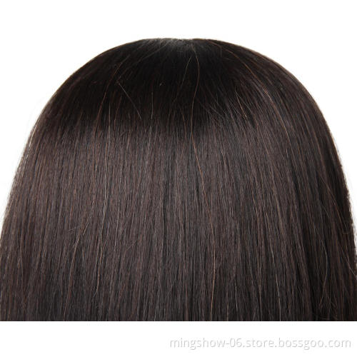 Fast delivery 100 human hair mannequin head with black long hair